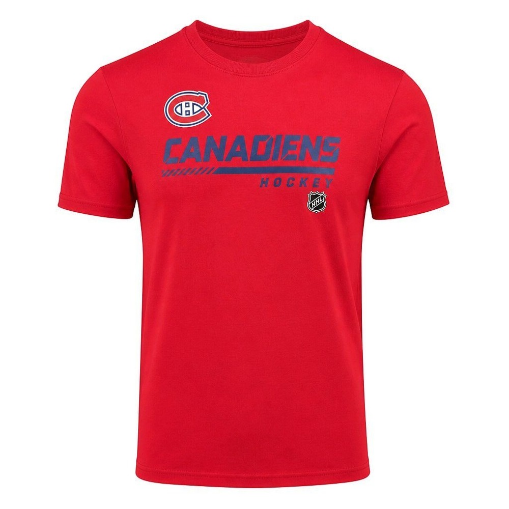 Montreal Canadiens Fanatics Authentic Pro NHL Hockey Red Graphic T-Shirt Mens L
